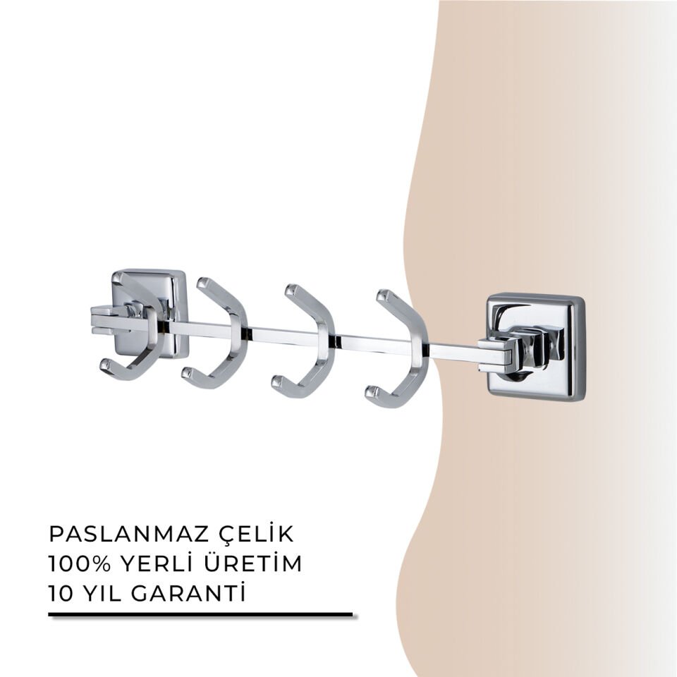 İGK YAPI - Çelik Banyo Kumru Dörtlü Askılık (KU10-039)