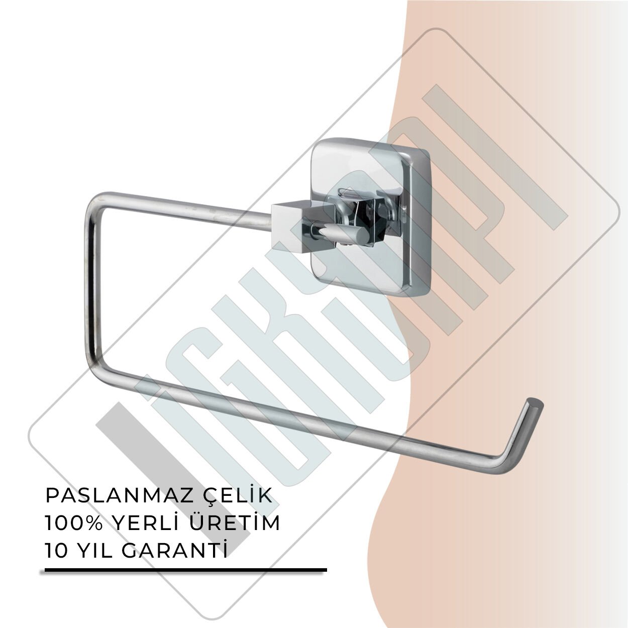 İGK YAPI - Çelik Banyo Kumru Açık Kâğıt Havluluk (KU10-060)