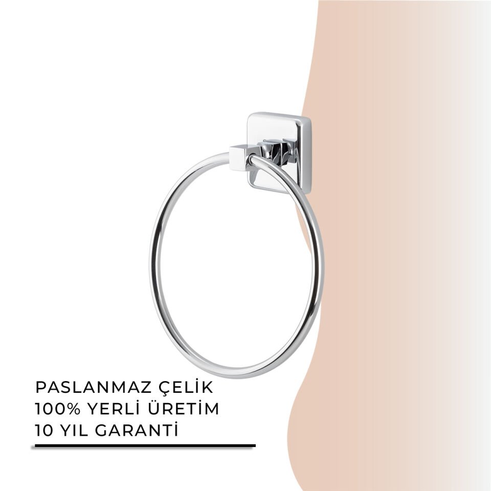 İGK YAPI - Çelik Banyo Kumru Yuvarlak Havluluk (KU10-062)