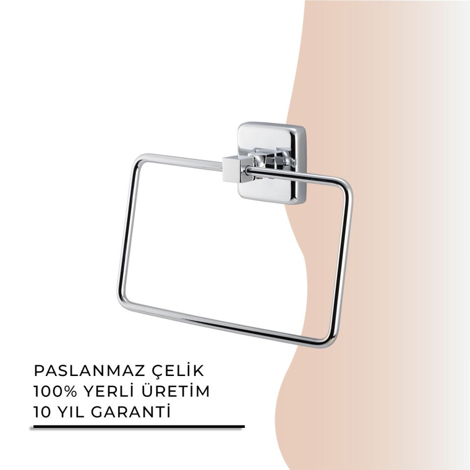 İGK YAPI - Çelik Banyo Kumru Kare Havluluk (KU10-064)