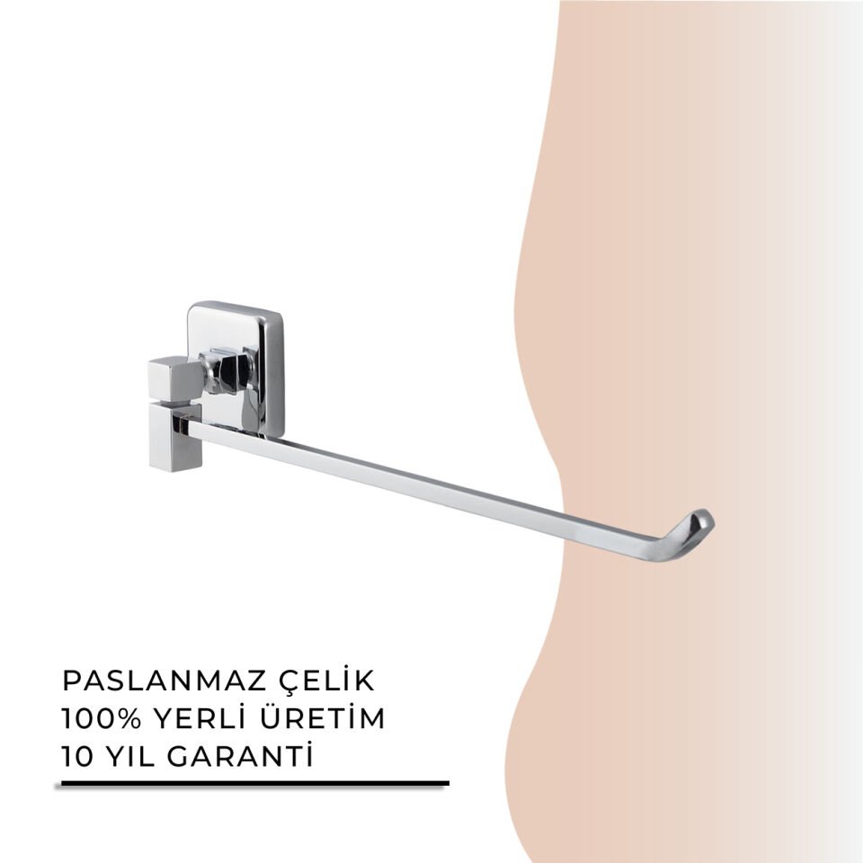 İGK YAPI - Çelik Banyo Kumru Tekli Döner Havluluk (KU10-065)
