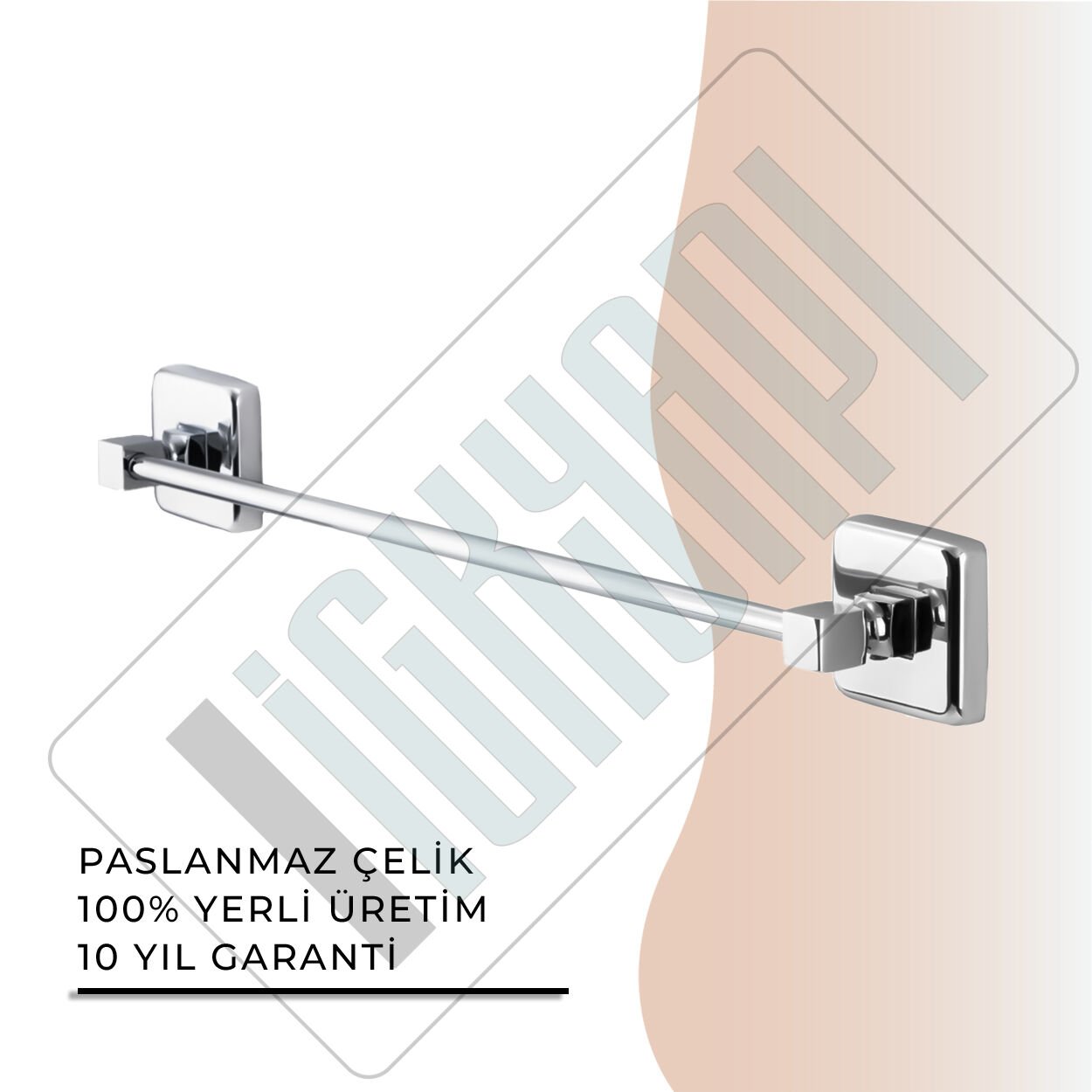 İGK YAPI - Çelik Banyo Kumru Uzun Havluluk 60cm (KU10-067)