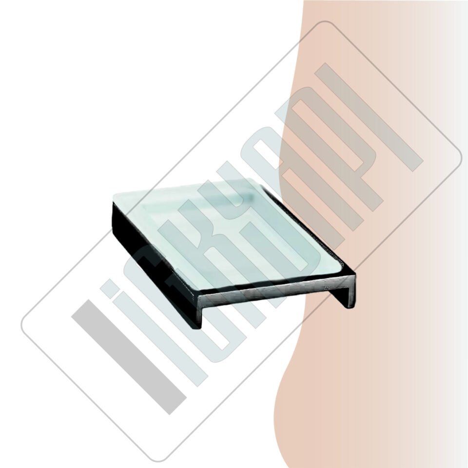 İGK YAPI - Çelik Banyo Kumru Mat Siyah Set Üstü Sabunluk (KU10-029.4)