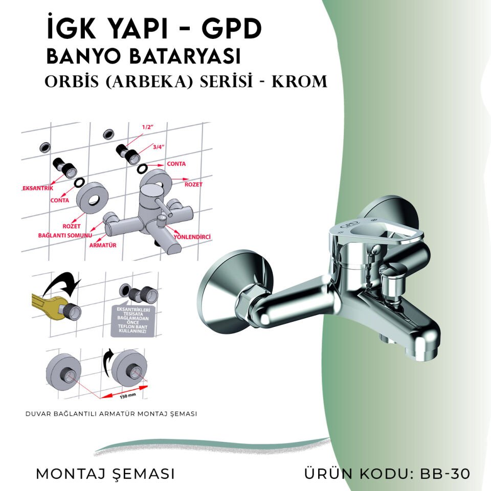 İGK YAPI - GPD Orbis Banyo Bataryası  (BB30)