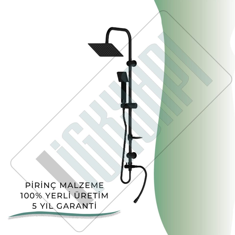 İGK YAPI - GPD Yönlendiricili Duş Seti (Tek Fonksiyonlu El Duşu + 200x200)  (DST193S)