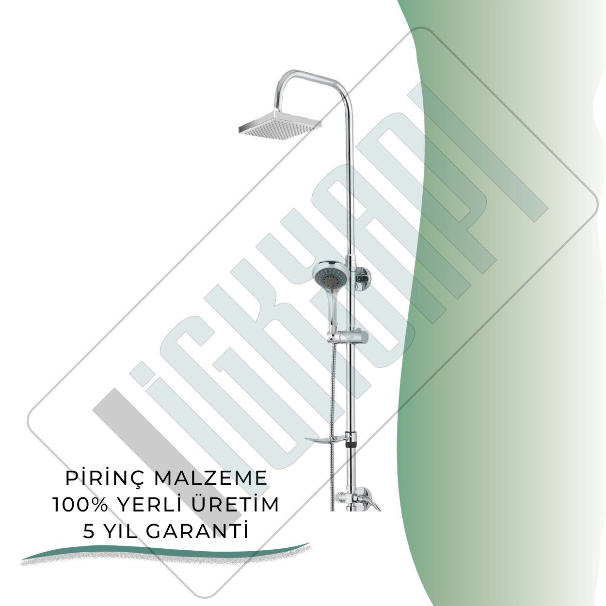 İGK YAPI - GPD Duş Seti (5 Fonksiyonlu El Duşu +250x250)  (DST24)