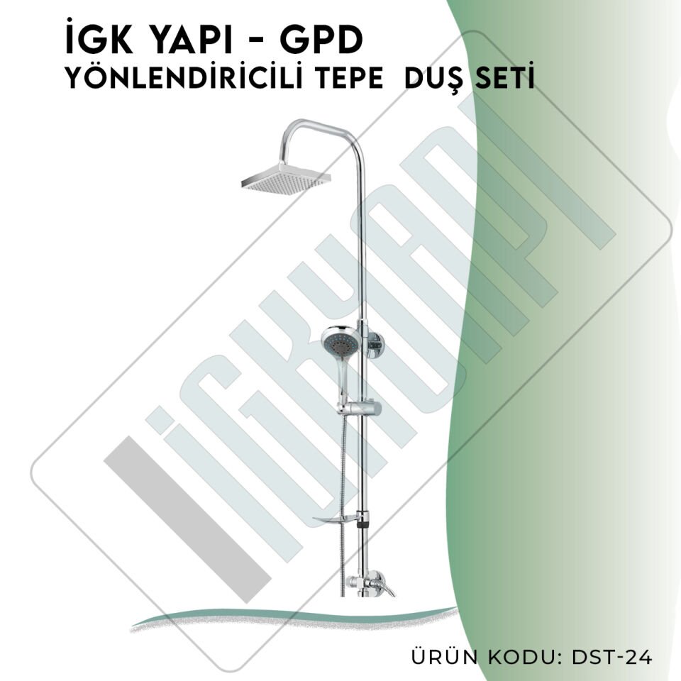 İGK YAPI - GPD Duş Seti (5 Fonksiyonlu El Duşu +250x250)  (DST24)