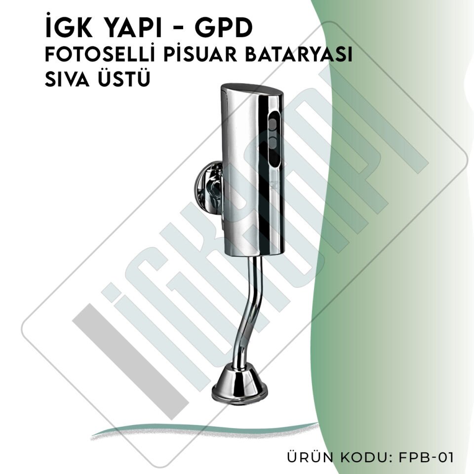 İGK YAPI - GPD Fotoselli Pisuvar Bataryası (Sıva Üstü)  (FPB01)