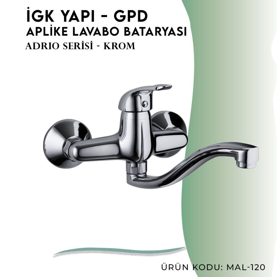 İGK YAPI - GPD Adrio Aplike Lavabo Bataryası  (MAL120)