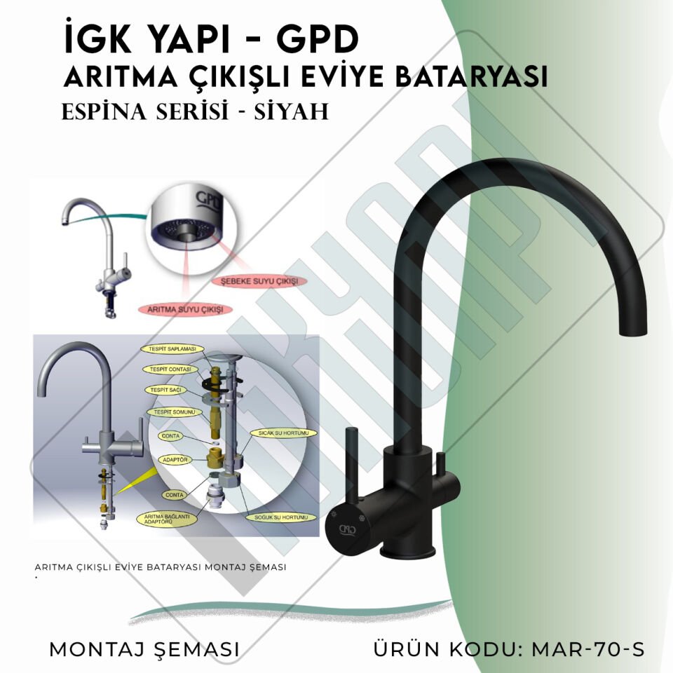 İGK YAPI - GPD S Espina Arıtma Çıkışlı Eviye Bataryası  ( MAR70-S)