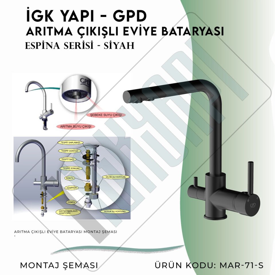 İGK YAPI - GPD S Espina Arıtma Çıkışlı Eviye Bataryası  ( MAR71-S)
