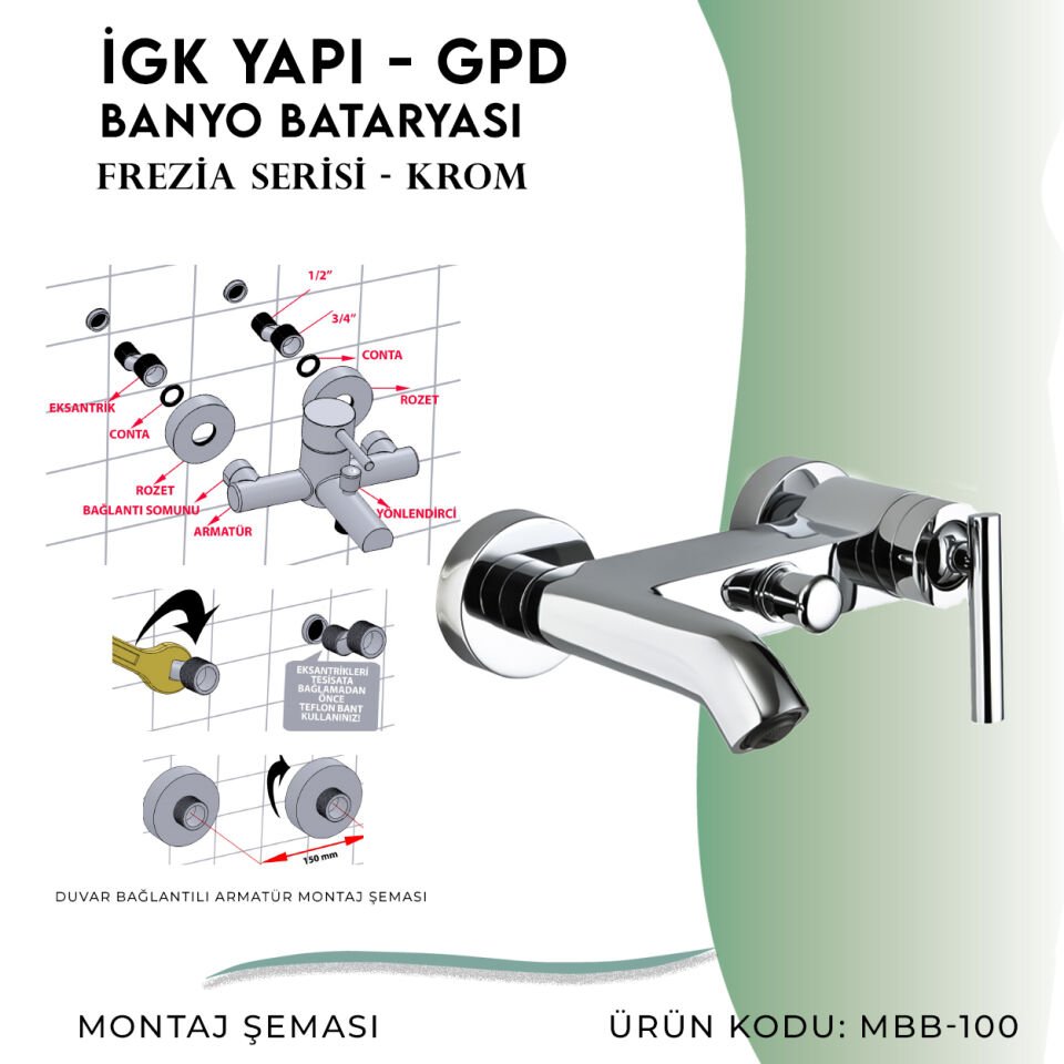 İGK YAPI - GPD Frezia Banyo Bataryası  (MBB100)