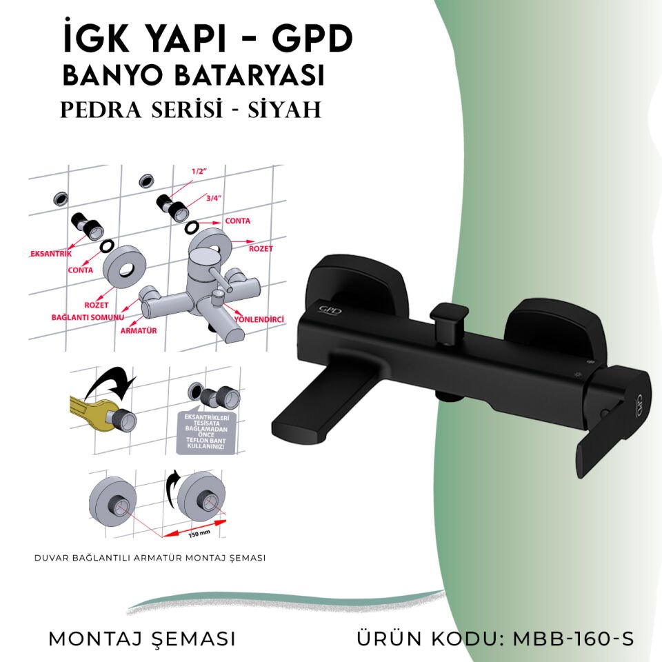 İGK YAPI - GPD S Pedra Banyo Bataryası  (MBB160-S)