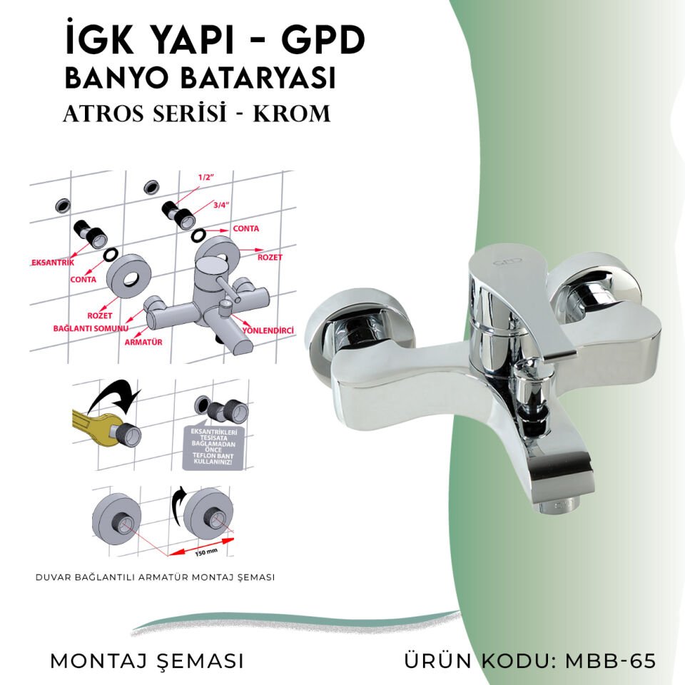 İGK YAPI - GPD Atros Banyo Bataryası  (MBB65)