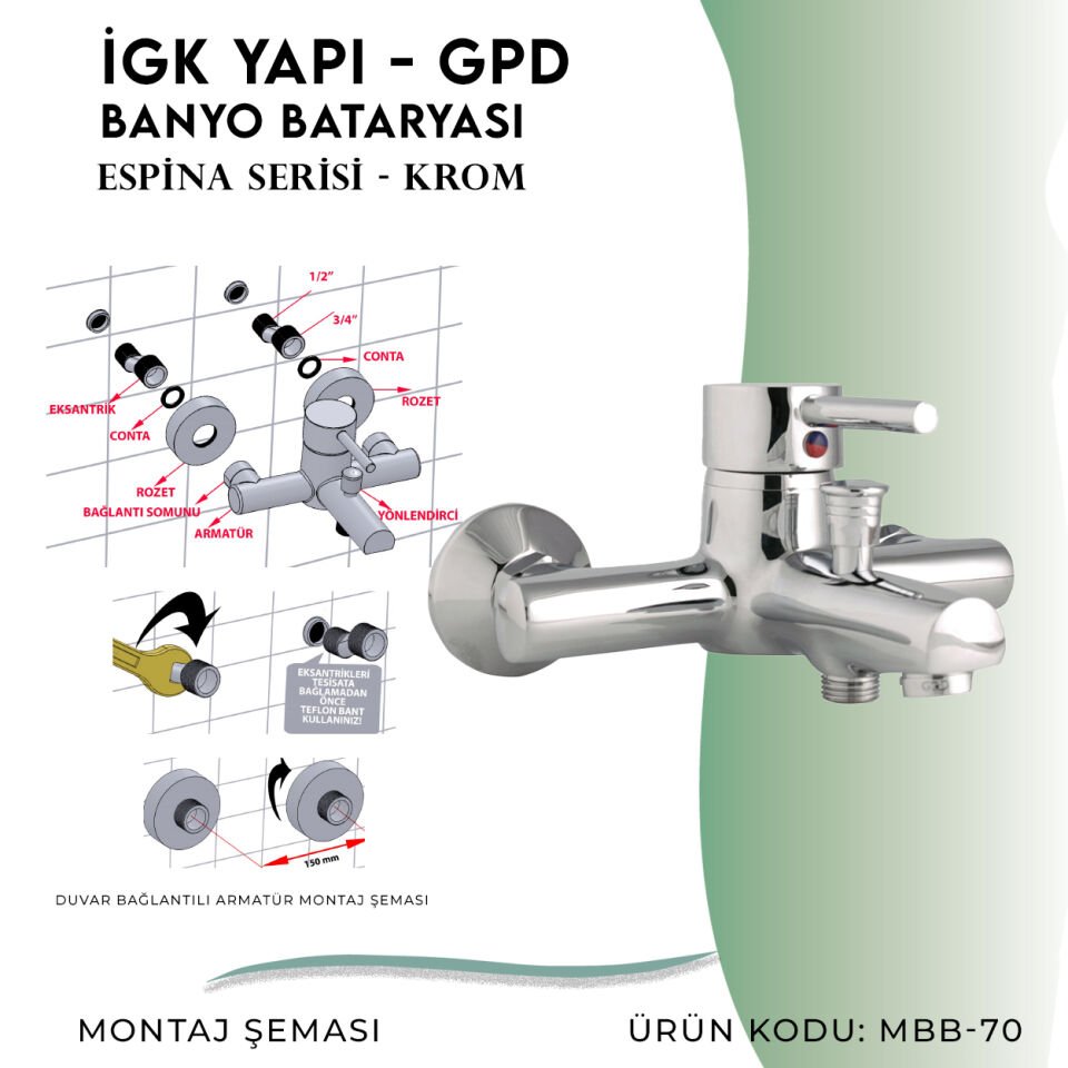 İGK YAPI - GPD Espina Banyo Bataryası  (MBB70)