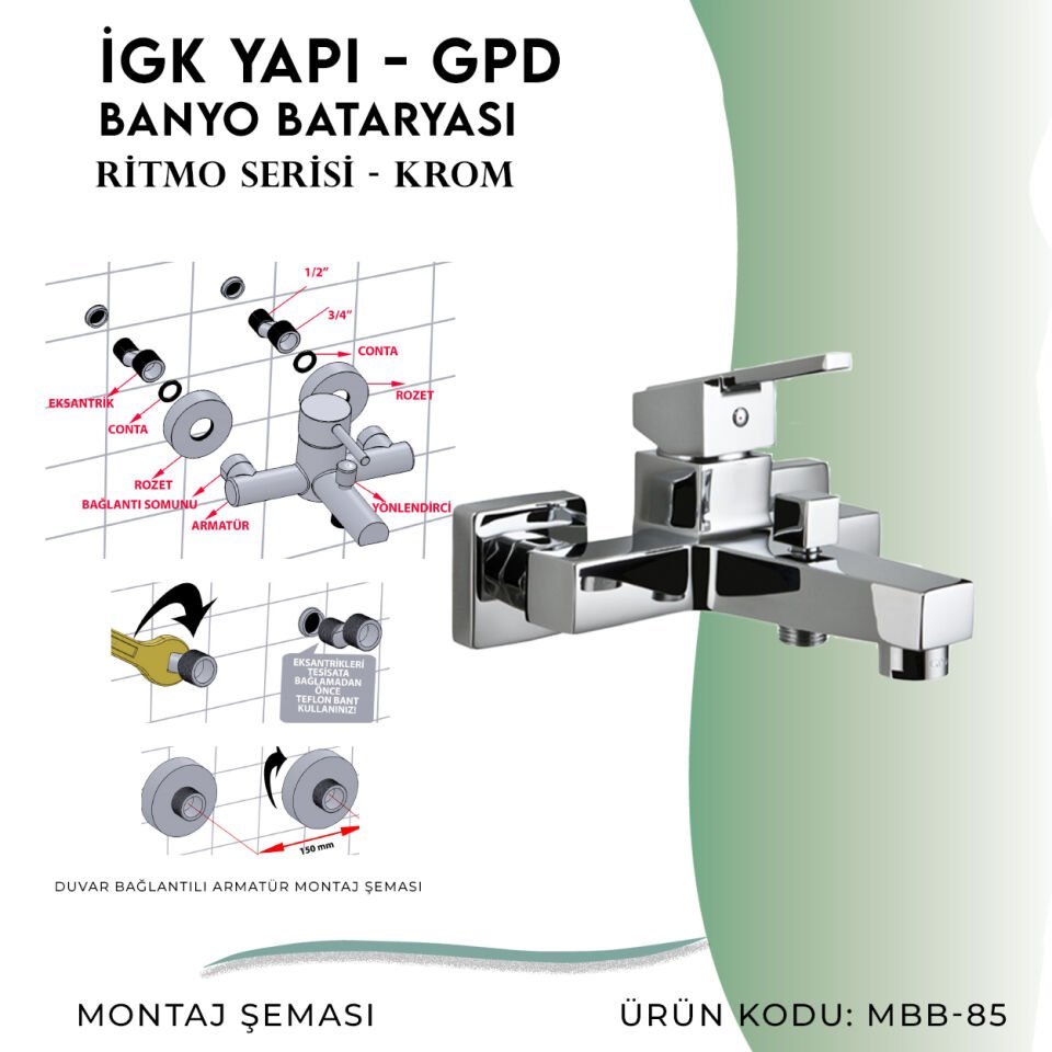 İGK YAPI - GPD Ritmo Banyo Bataryası  (MBB85)