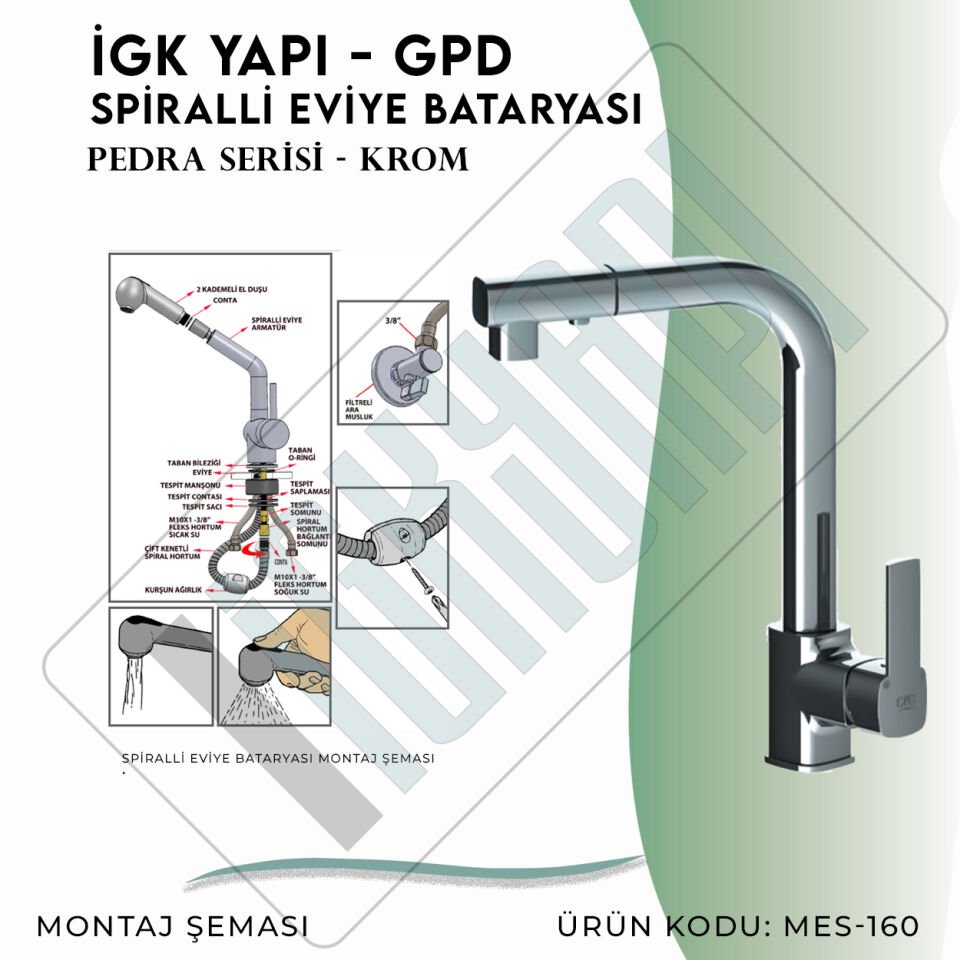 İGK YAPI - GPD Pedra Spiralli Eviye Bataryası  (MES160)
