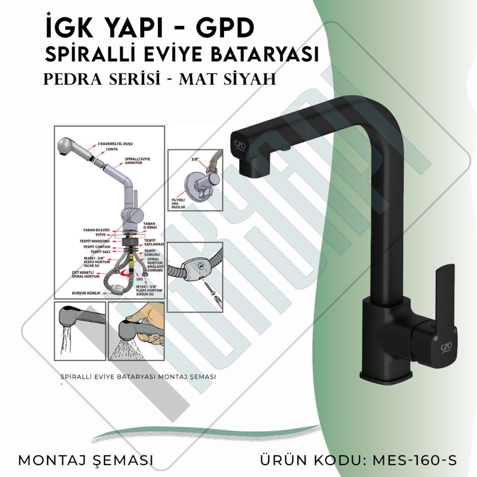 İGK YAPI - GPD S Pedra Spiralli Eviye Bataryası  (MES160-S)