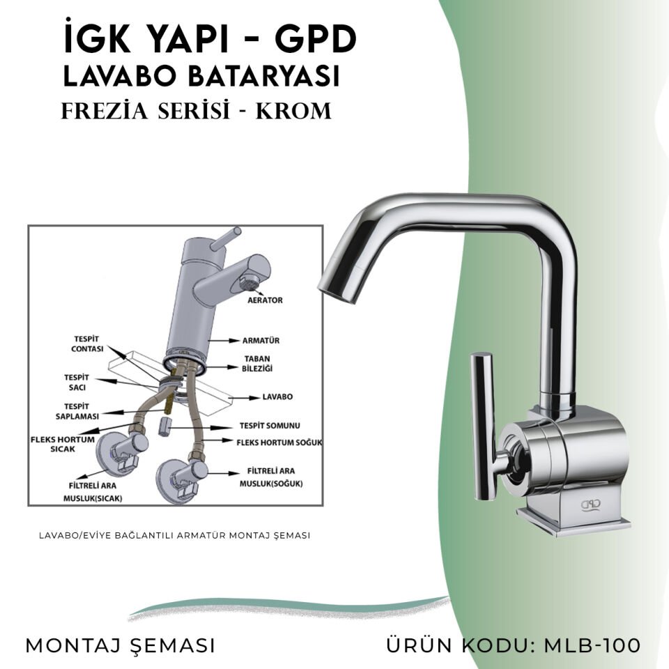 İGK YAPI - GPD Frezia Lavabo Bataryası  (MLB100)
