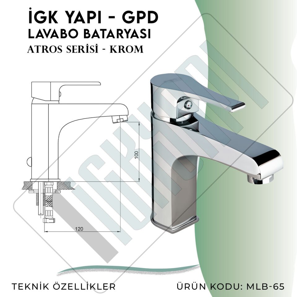 İGK YAPI - GPD Atros Lavabo Bataryası  (MLB65)