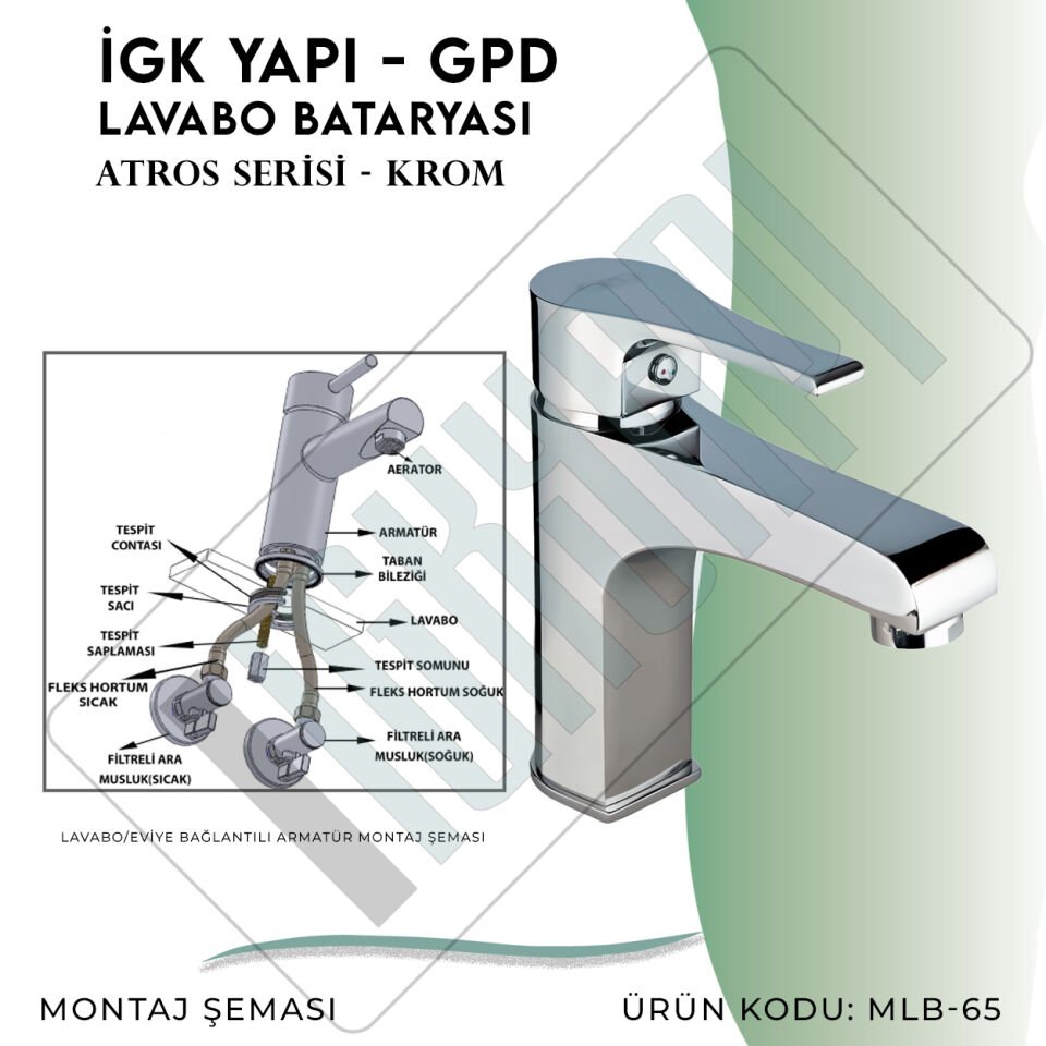 İGK YAPI - GPD Atros Lavabo Bataryası  (MLB65)