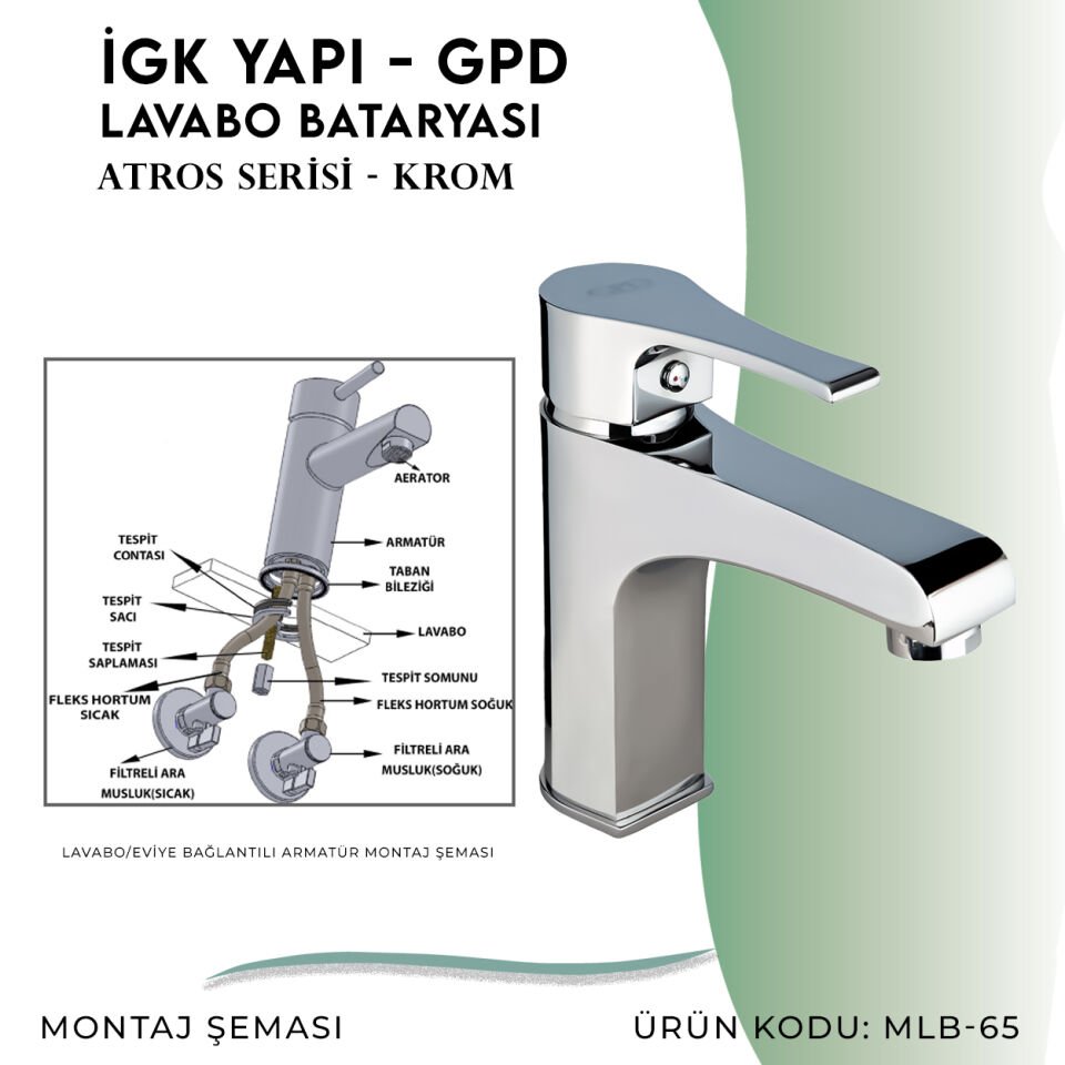 İGK YAPI - GPD Atros Lavabo Bataryası  (MLB65)