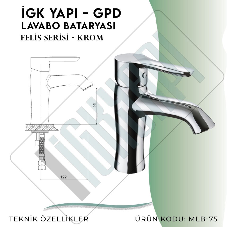 İGK YAPI - GPD Felis Lavabo Bataryası  (MLB75)