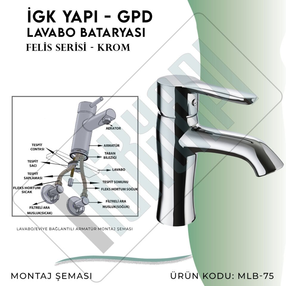 İGK YAPI - GPD Felis Lavabo Bataryası  (MLB75)