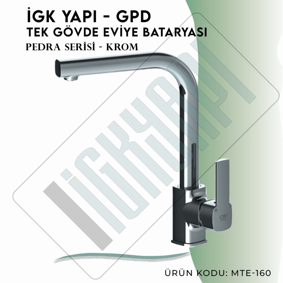 İGK YAPI - GPD Pedra Tek Gövde Eviye Bataryası  (MTE160)