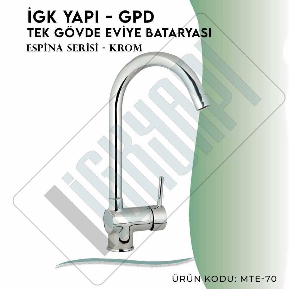 İGK YAPI - GPD Espina Tek Gövde Eviye Bataryası  (MTE70)