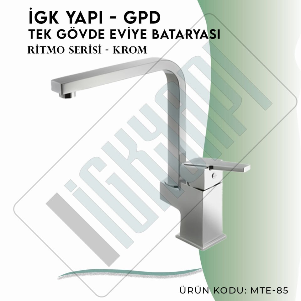 İGK YAPI - GPD Ritmo Tek Gövde Eviye Bataryası  (MTE85)