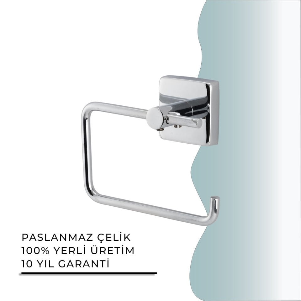 İGK YAPI - Çelik Banyo Vizyon Açık Tuvalet Kâğıtlığı (VZ10-022)