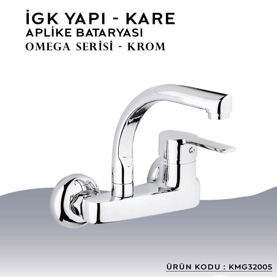 İGK YAPI – KARE KMG32005 Omega Aplike Eviye Bataryası