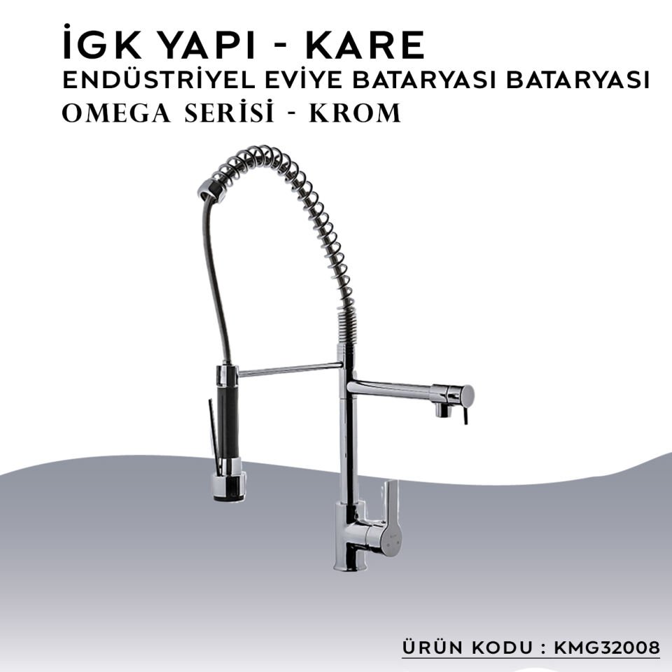 İGK YAPI – KARE KMG32008 Omega Endüstriyel Eviye Bataryası