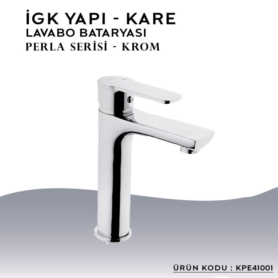 İGK YAPI – KARE KPE41001 Perla Lavabo Bataryası