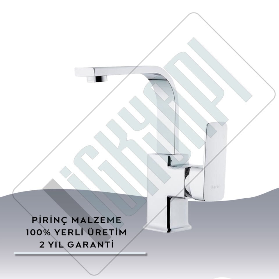 İGK YAPI – KARE KRA29002 Siera Kuğu Lavabo Bataryası