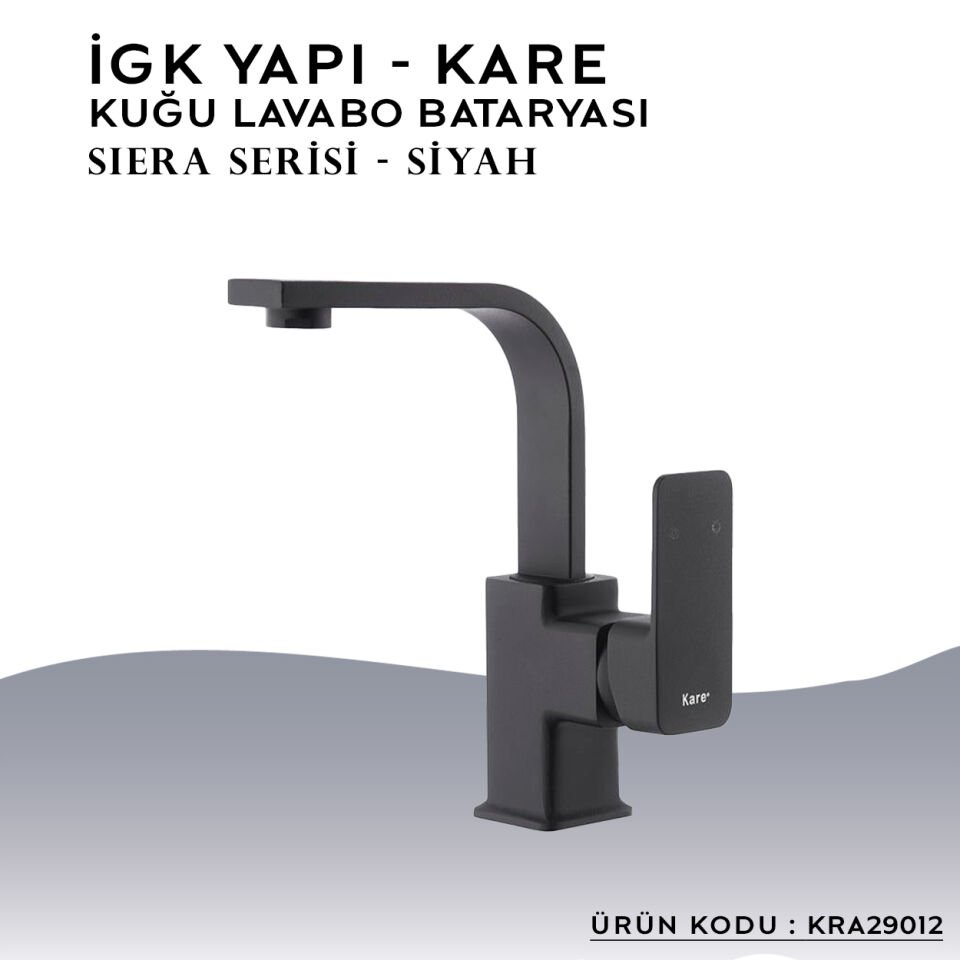 İGK YAPI – KARE KRA29012 Siera Kuğu Lavabo Bataryası