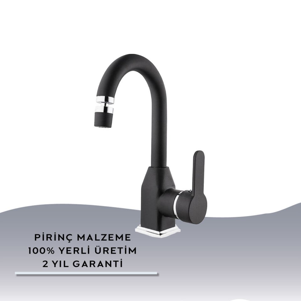 İGK YAPI – KARE KST30010-K Stil Kuğu Lavabo Bataryası