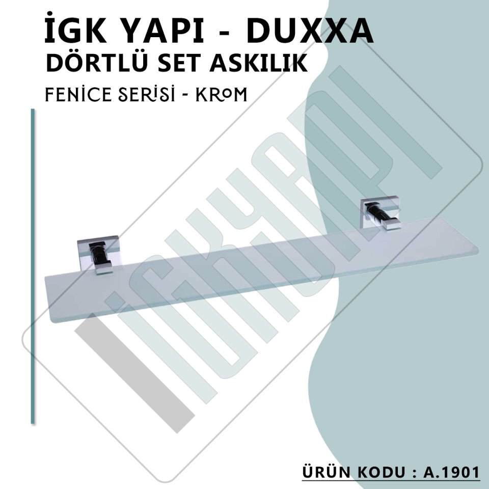 İGK YAPI - Duxxa Fenice Ayna Etajeri Krom (A.1901)
