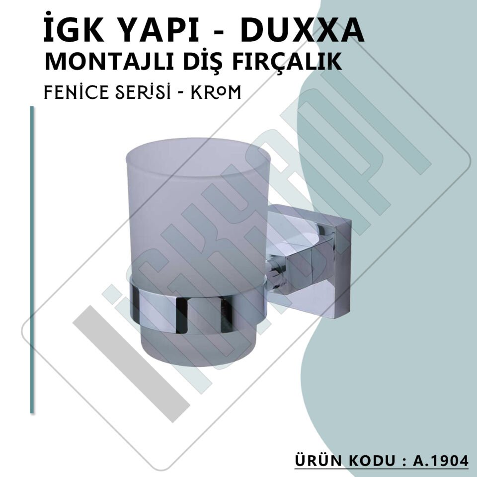İGK YAPI - Duxxa Fenice Montajlı Diş Fırçalık Krom (A.1904)