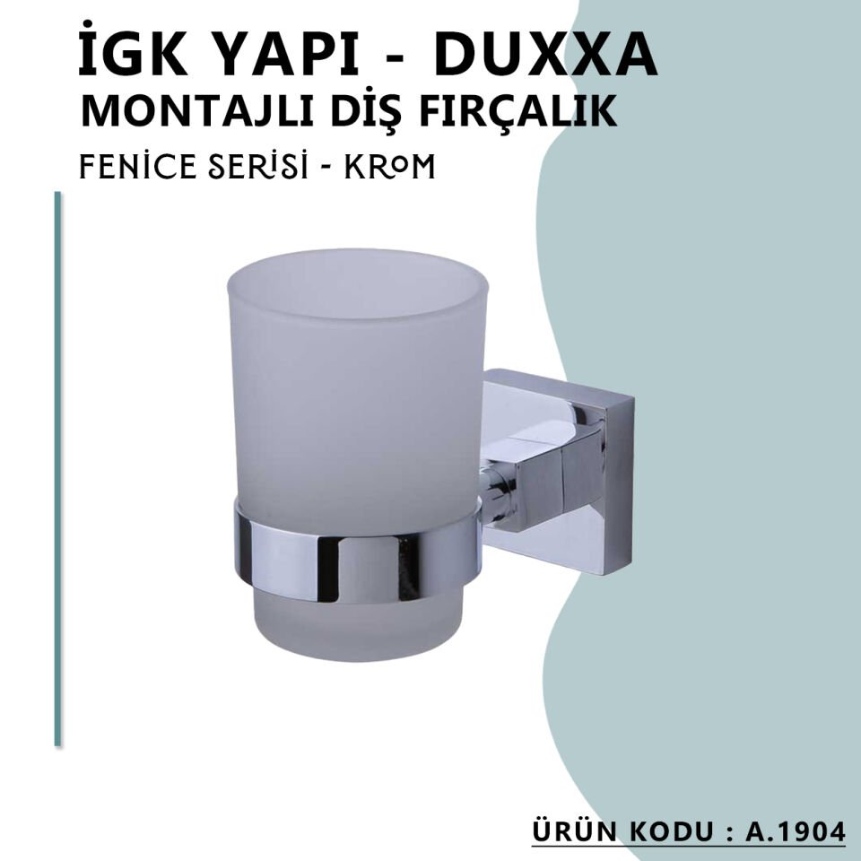 İGK YAPI - Duxxa Fenice Montajlı Diş Fırçalık Krom (A.1904)
