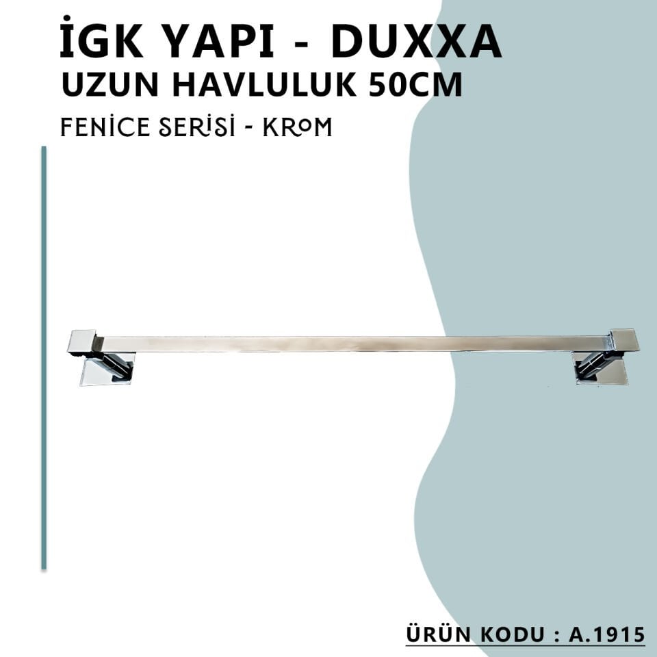İGK YAPI - Duxxa Fenice Uzun Havluluk (50 cm) Krom (A.1915)