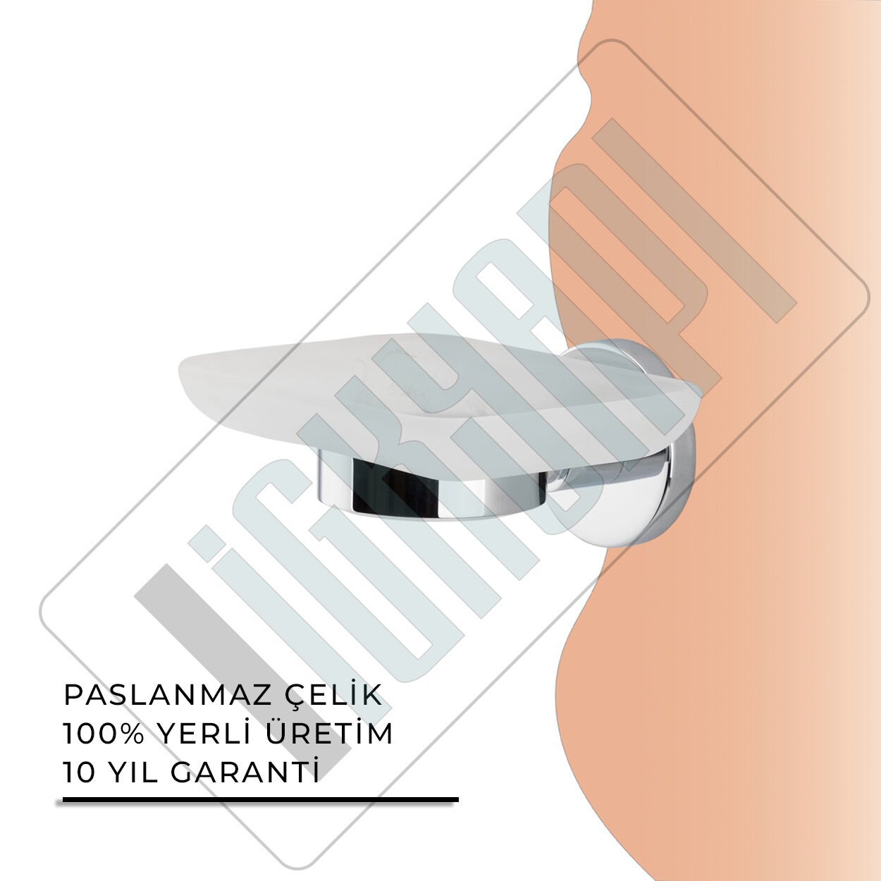 İGK YAPI - Çelik Banyo Flora Montajlı Sabunluk (FL10-003)