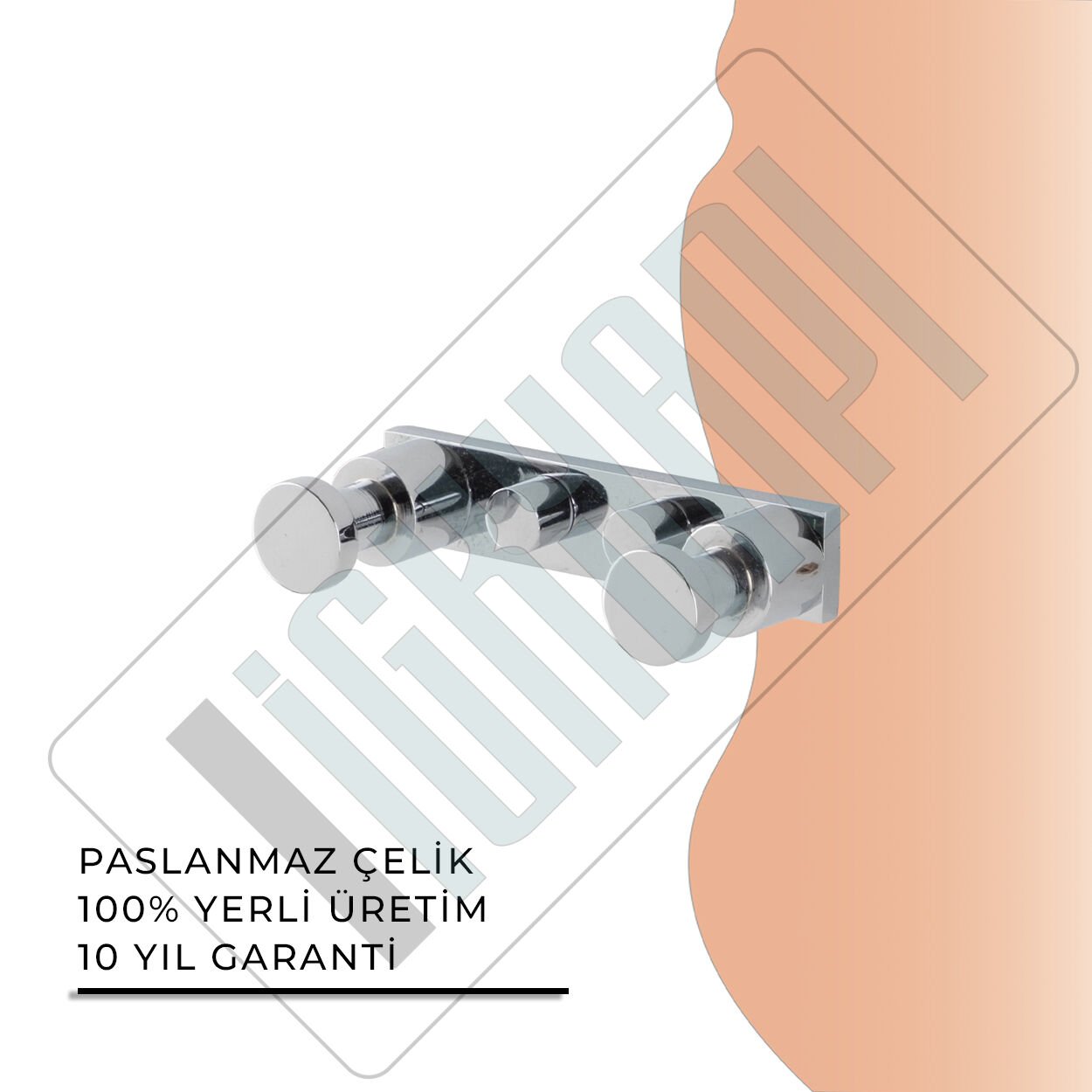 İGK YAPI - Çelik Banyo Flora İkili Bornozluk (FL10-014)