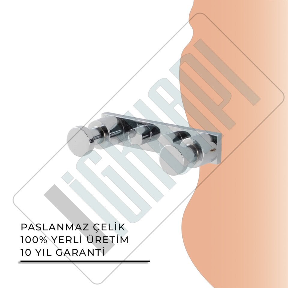 İGK YAPI - Çelik Banyo Flora İkili Bornozluk (FL10-014)