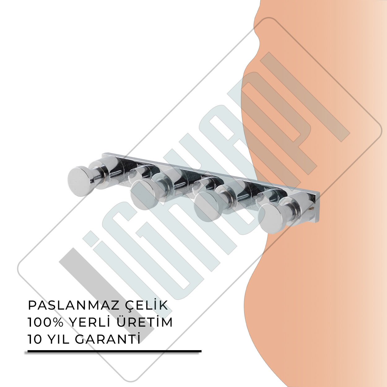 İGK YAPI - Çelik Banyo Flora Dörtlü Askılık (FL10-016)
