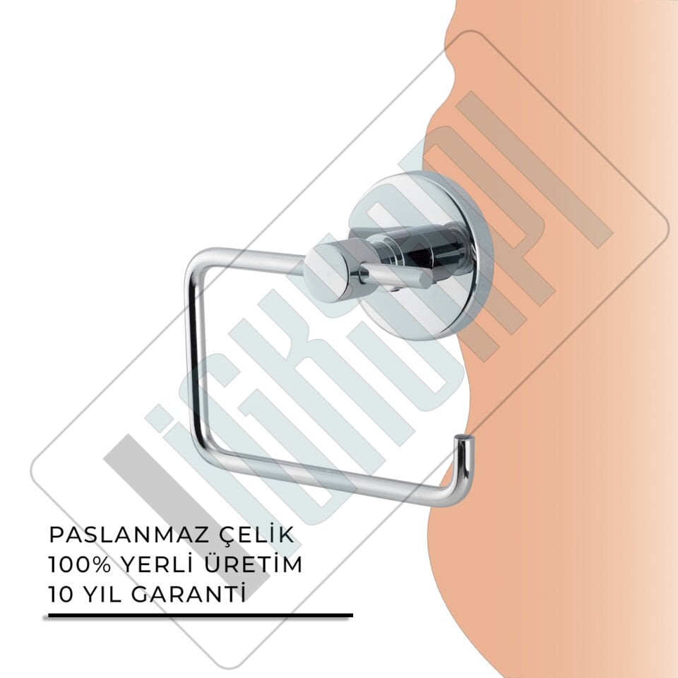 İGK YAPI - Çelik Banyo Flora Açık Tuvalet Kâğıtlığı (FL10-020)