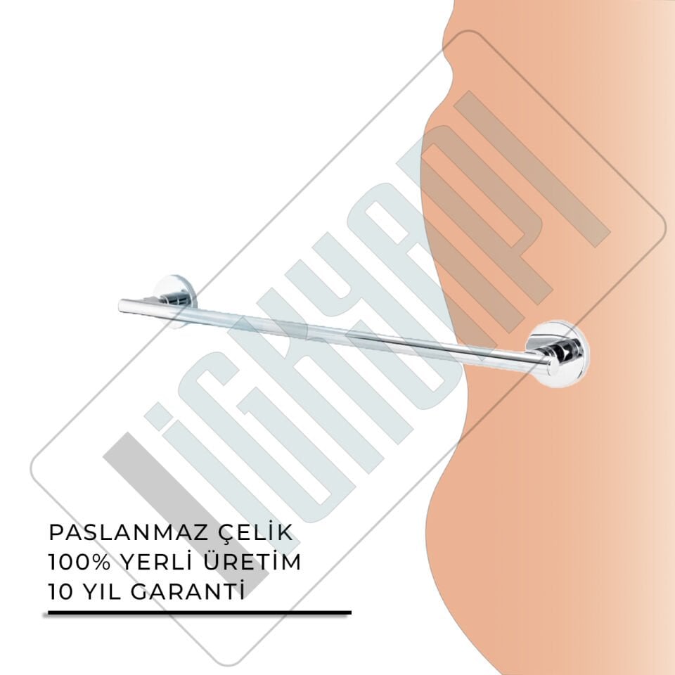 İGK YAPI - Çelik Banyo Flora Uzun Havluluk 60cm (FL10-025)
