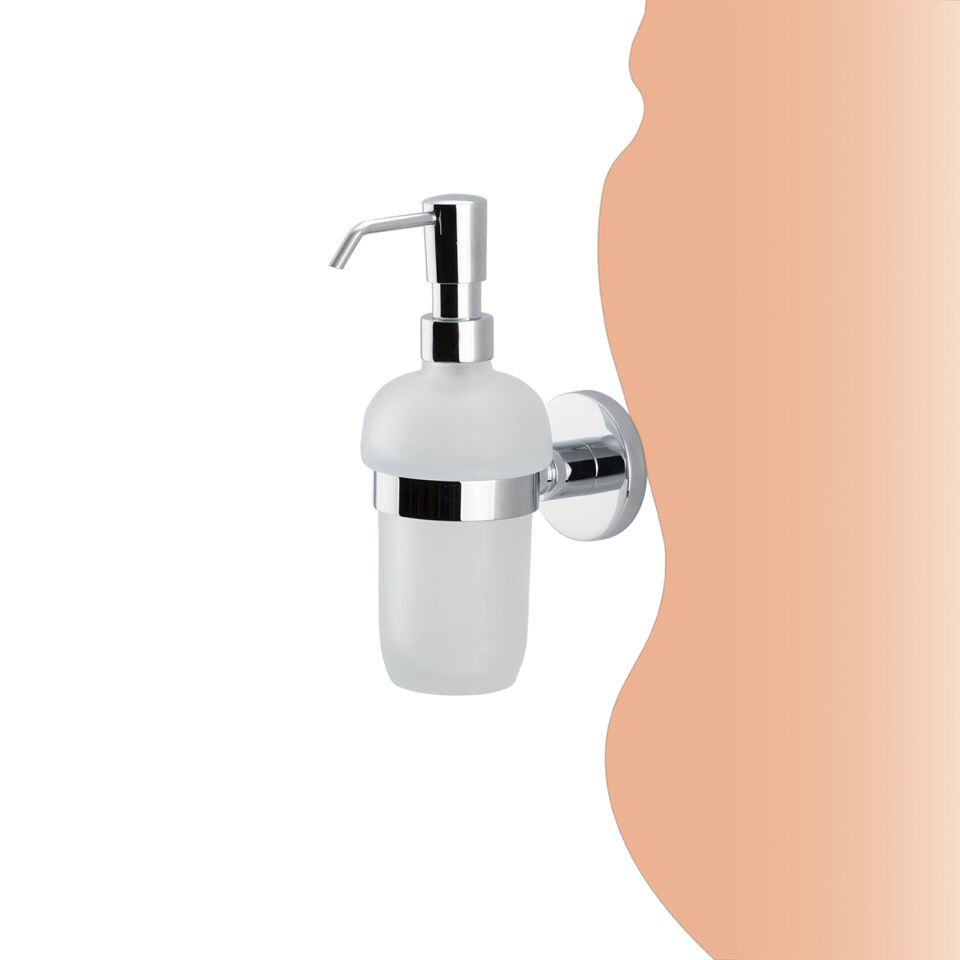İGK YAPI - Çelik Banyo Flora Montajlı Sıvı Sabunluk (FL10-027)