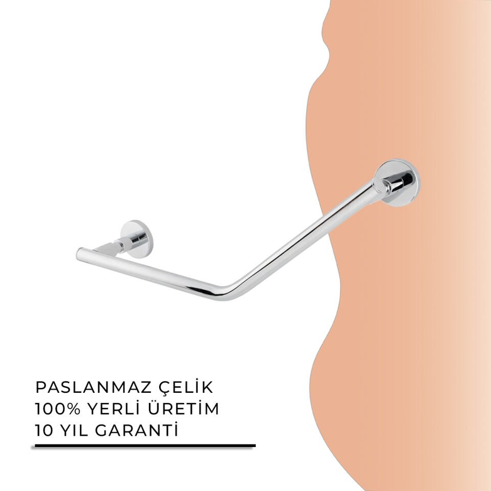 İGK YAPI - Çelik Banyo Flora Küvet Tutamağı Düz 40cm (FL10-031)